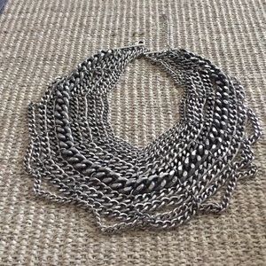 Gunmetal statement chainmaille necklace